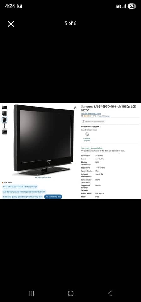 Samsung S4695 TVs
