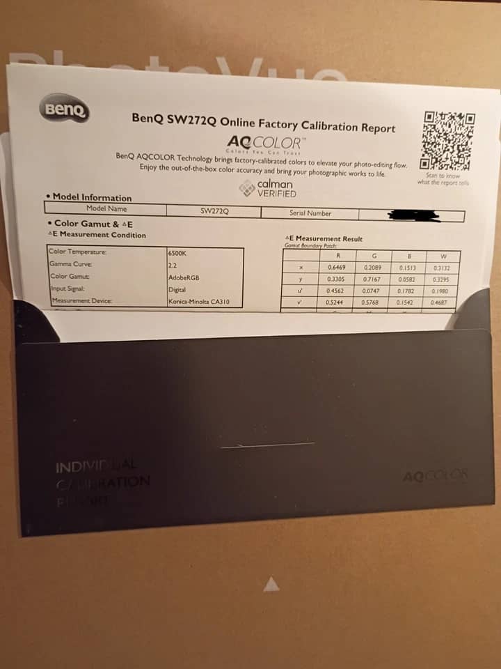 BenQ SW272Q Monitors