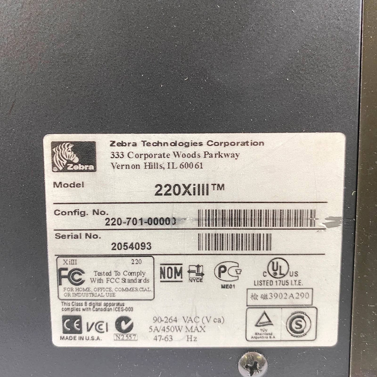 Zebra 220XiIII Plus Printers Used - Good