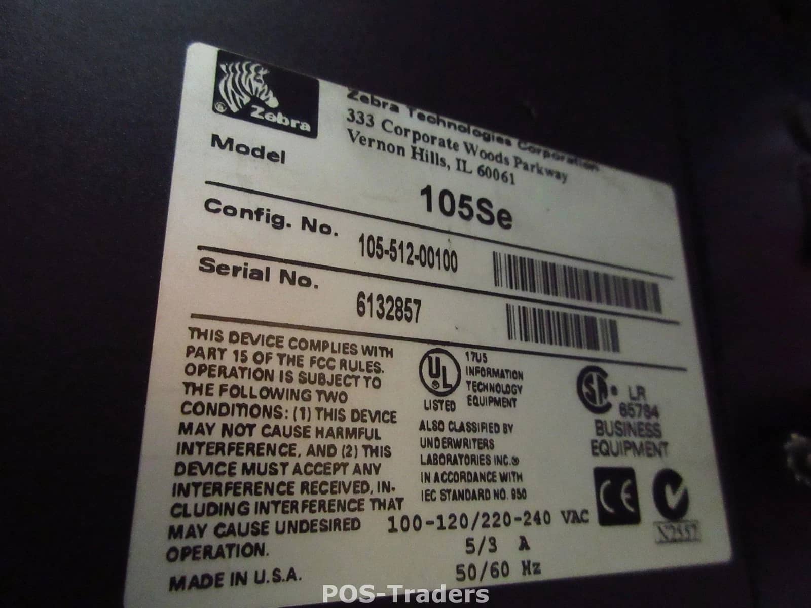 Zebra 105se Printers Used - Good