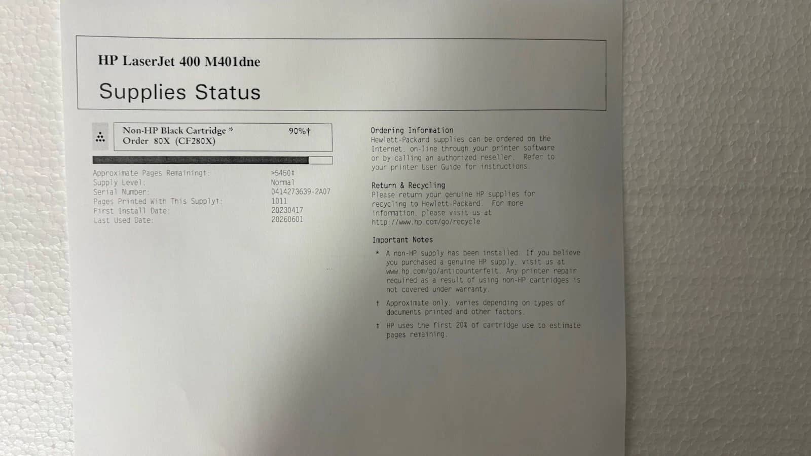 HP LaserJet Pro 400 M401dne Printers New