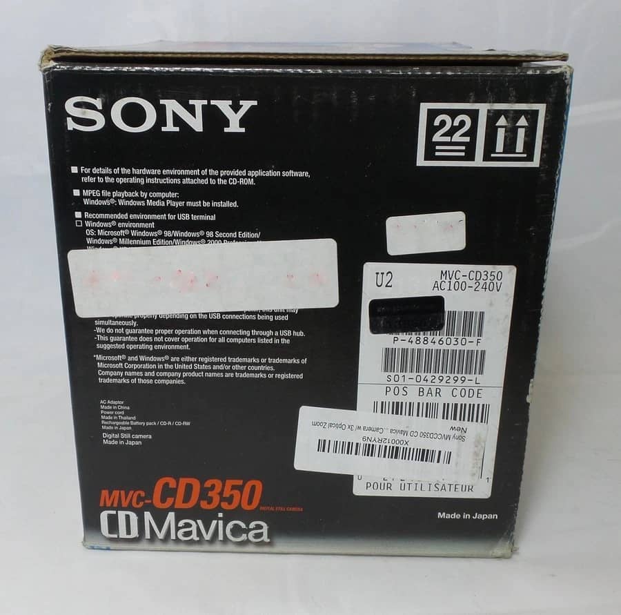 Sony MVC-CD350 Digital Cameras Black New Body Only