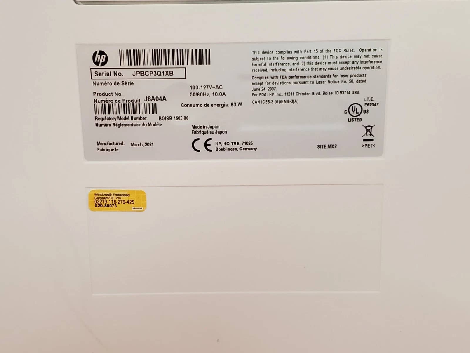 HP Color Laserjet Enterprise M653 Printers Used - Good