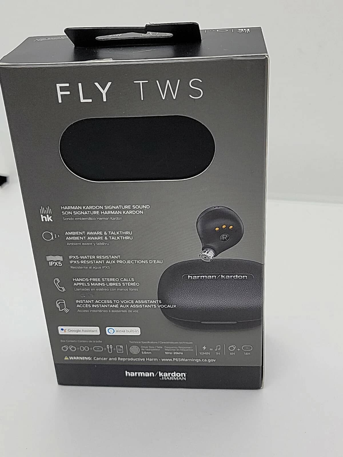 Harman Kardon HKFLYTWSBLKAM Headphones & Earbuds Black New