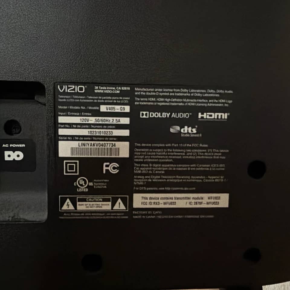 VIZIO vfd40m-08 TVs