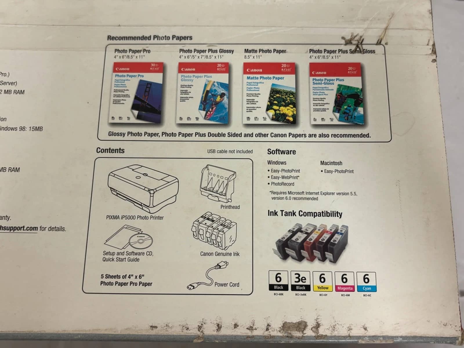 Canon PIXMA iP5000 Printers New