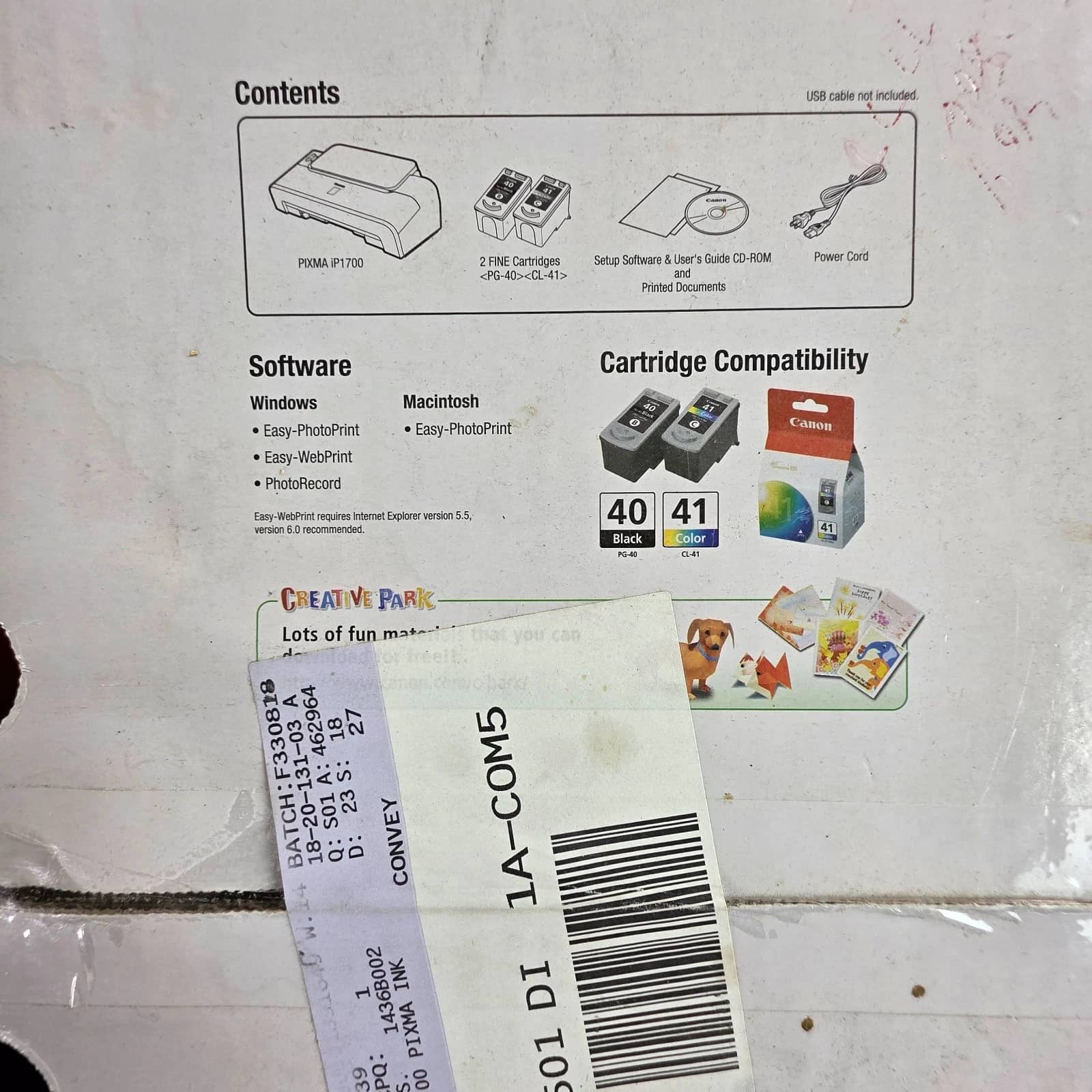 Canon Pixma iP1700 Printers New