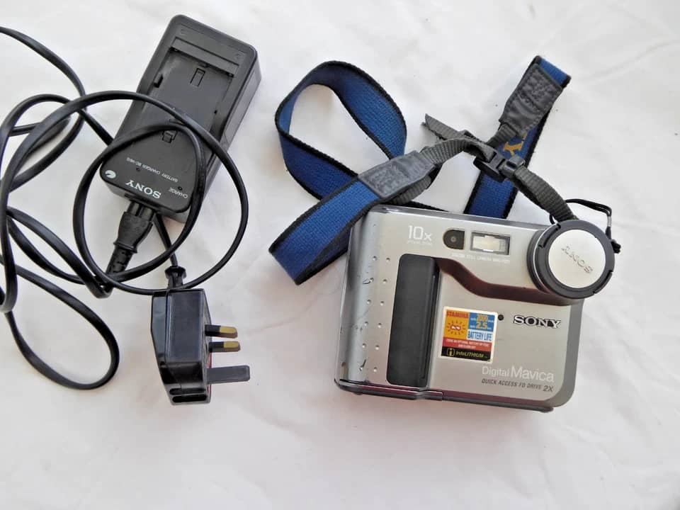 Sony Mavica MVC-FD71 Digital Cameras Gray Used - Good Body Only