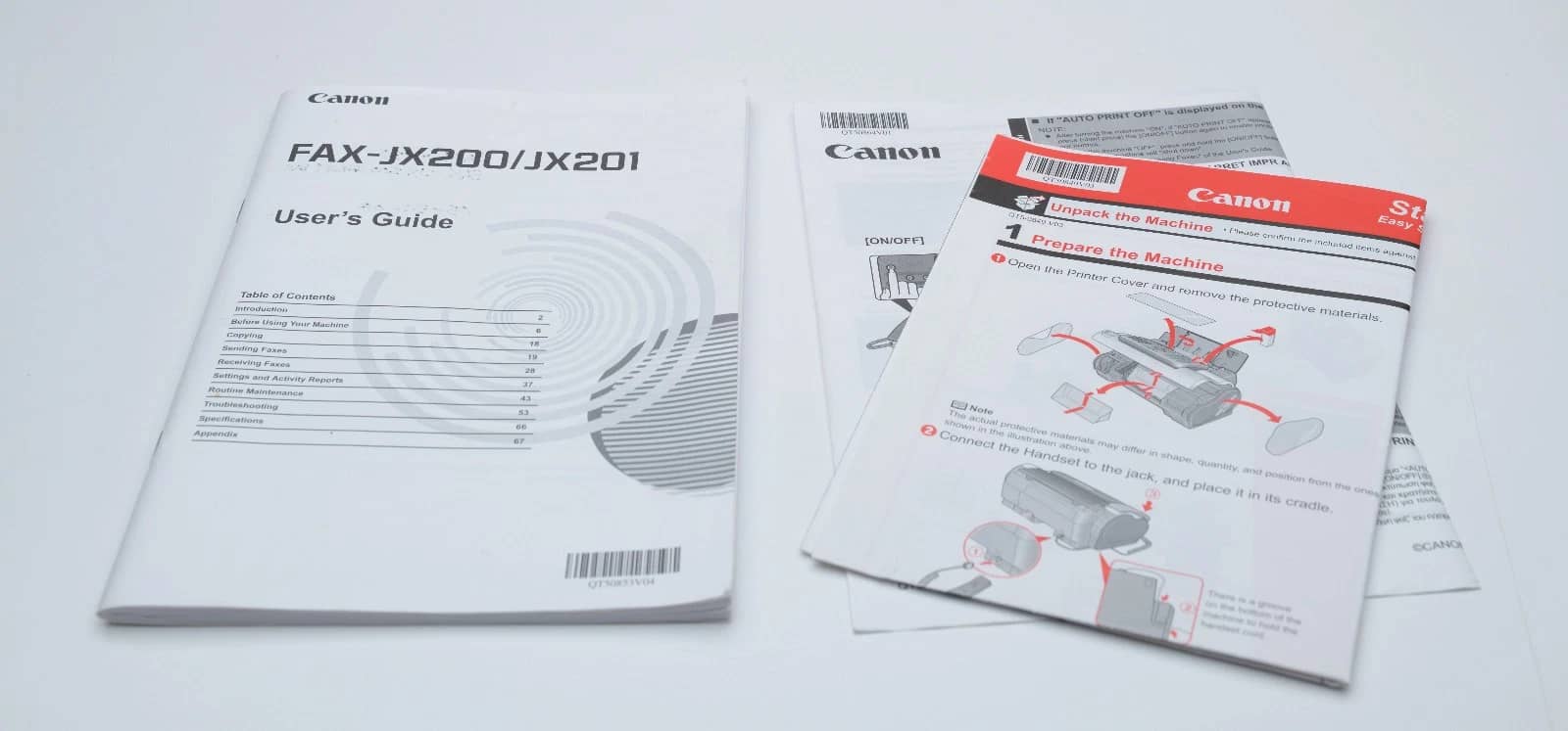 Canon FAX-JX200 Printers For parts or not working