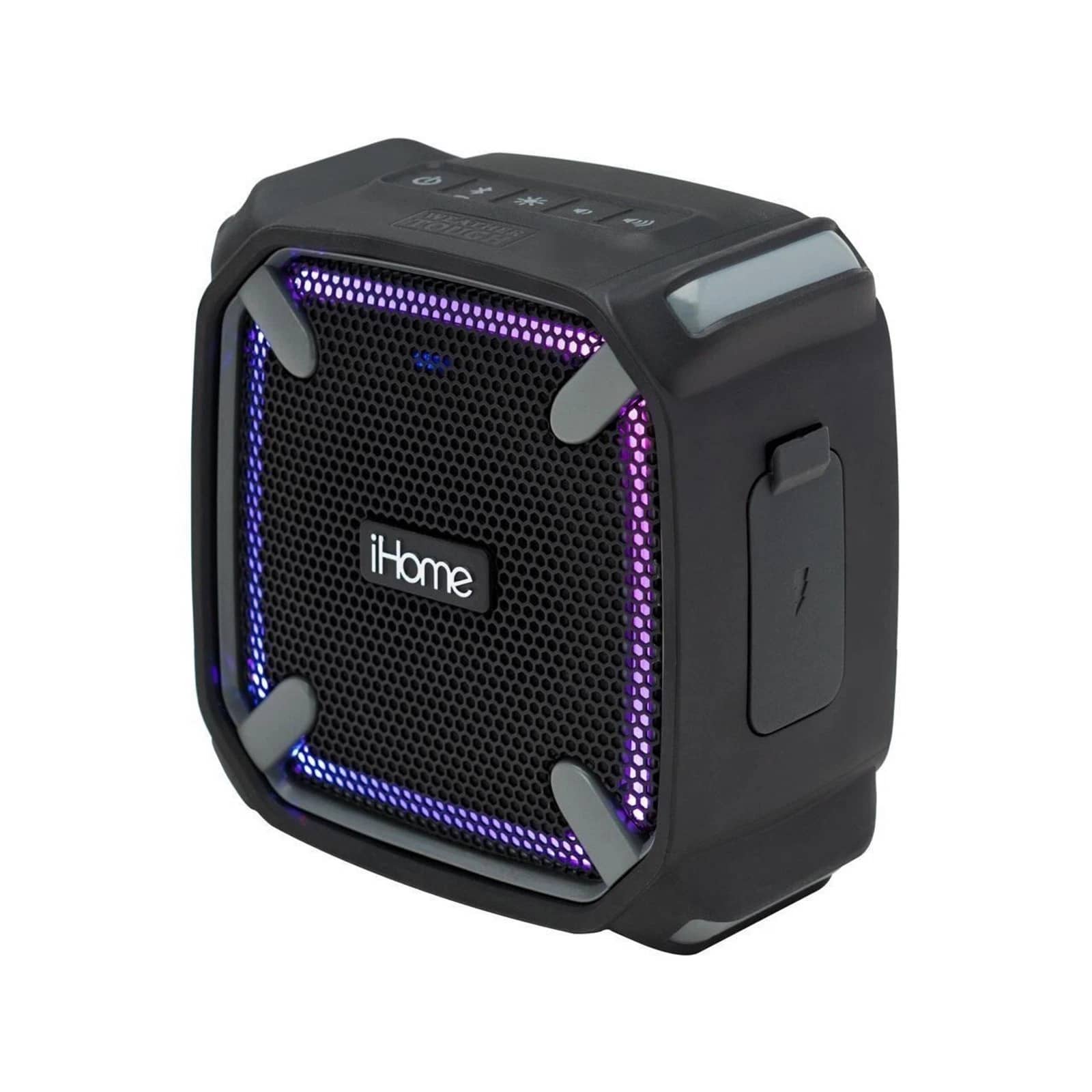 iHome iBT371 Portable Bluetooth Speakers Black New