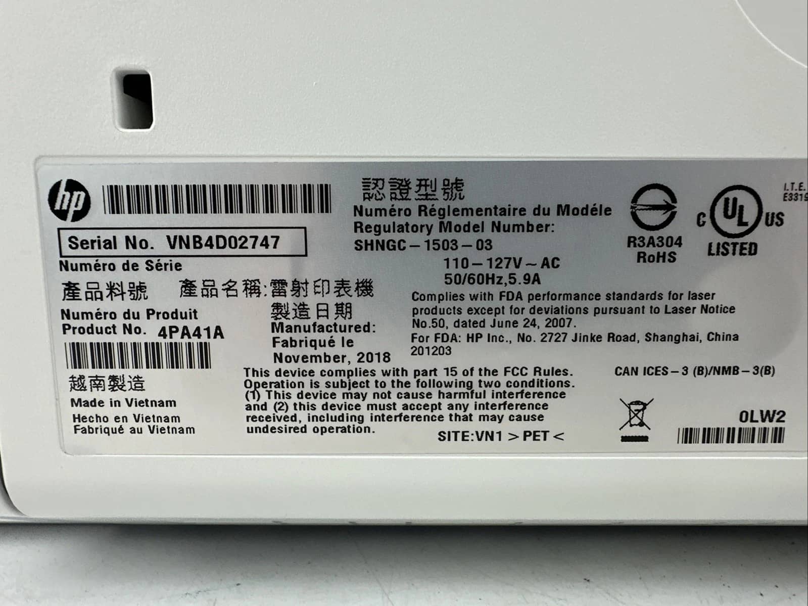 HP SDGOB-1505 Printers Used - Good
