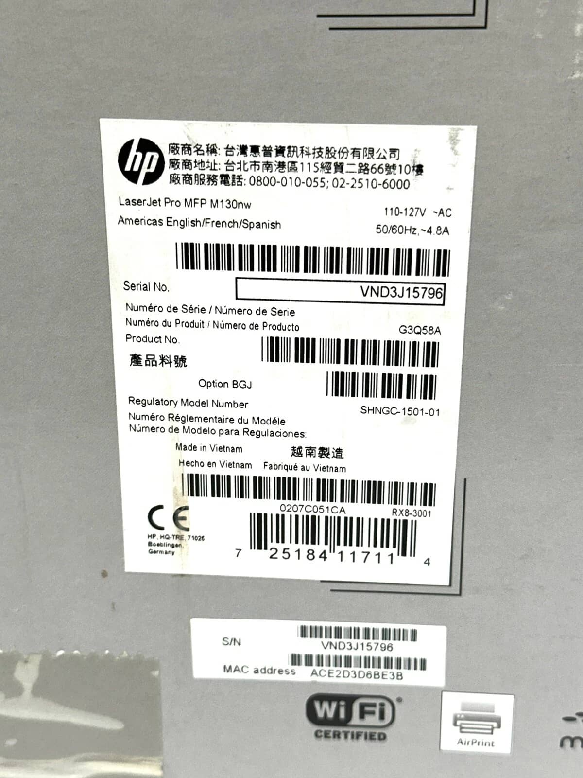 HP MFP M130nw Printers New