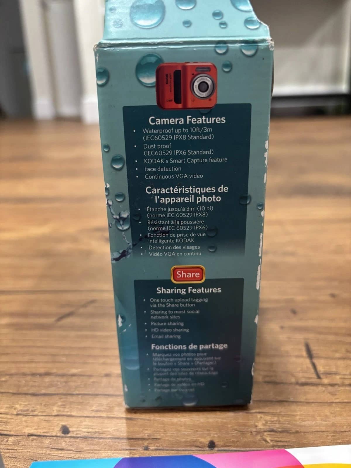Kodak EasyShare Sport C123 Digital Cameras Blue New Body Only
