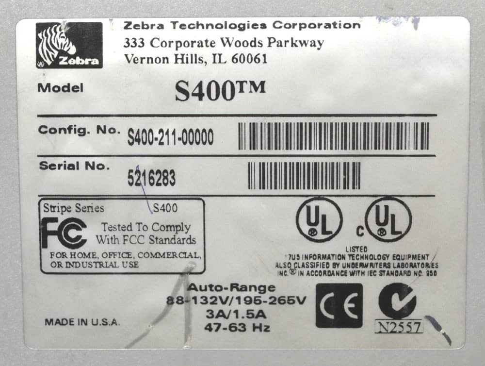 Zebra S400 Printers Used - Good