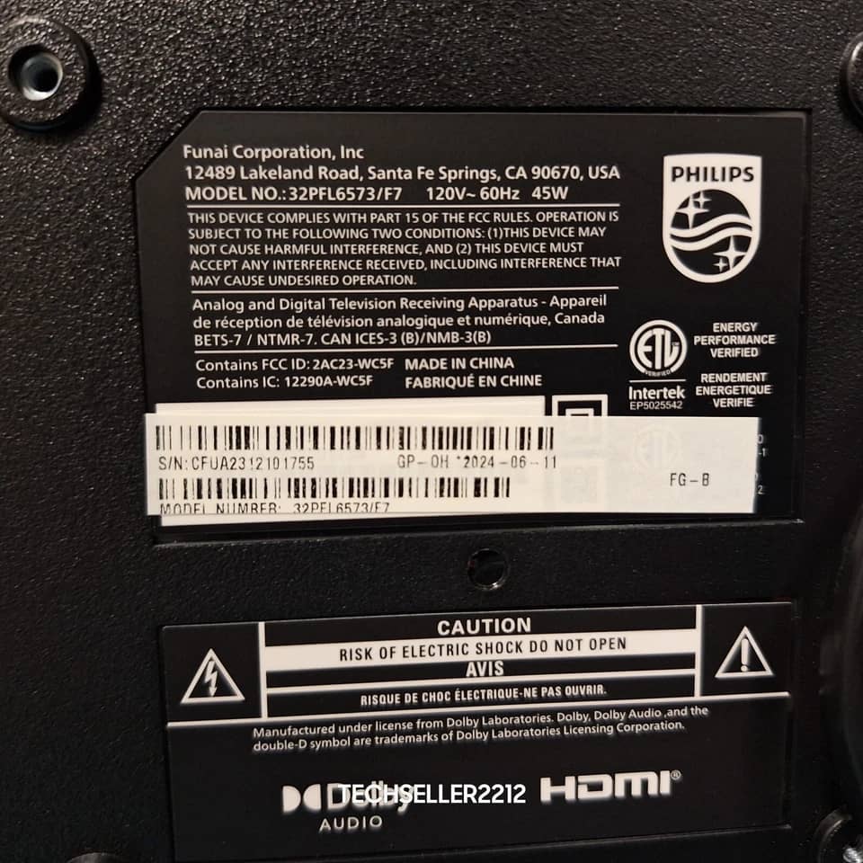 Philips 32PFL6573/F7 TVs New