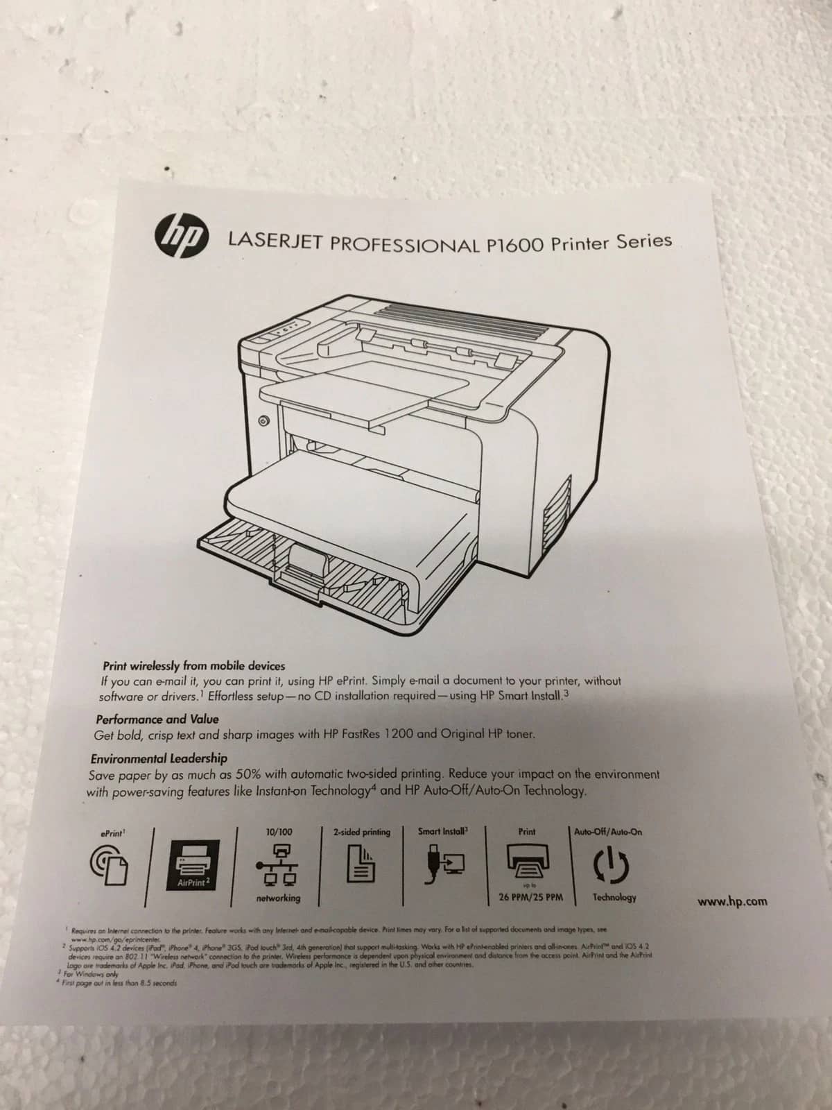 HP LaserJet P1602dn Printers Used - Good
