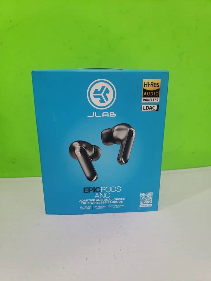 JLab Epic Pods Headphones & Earbuds Black New