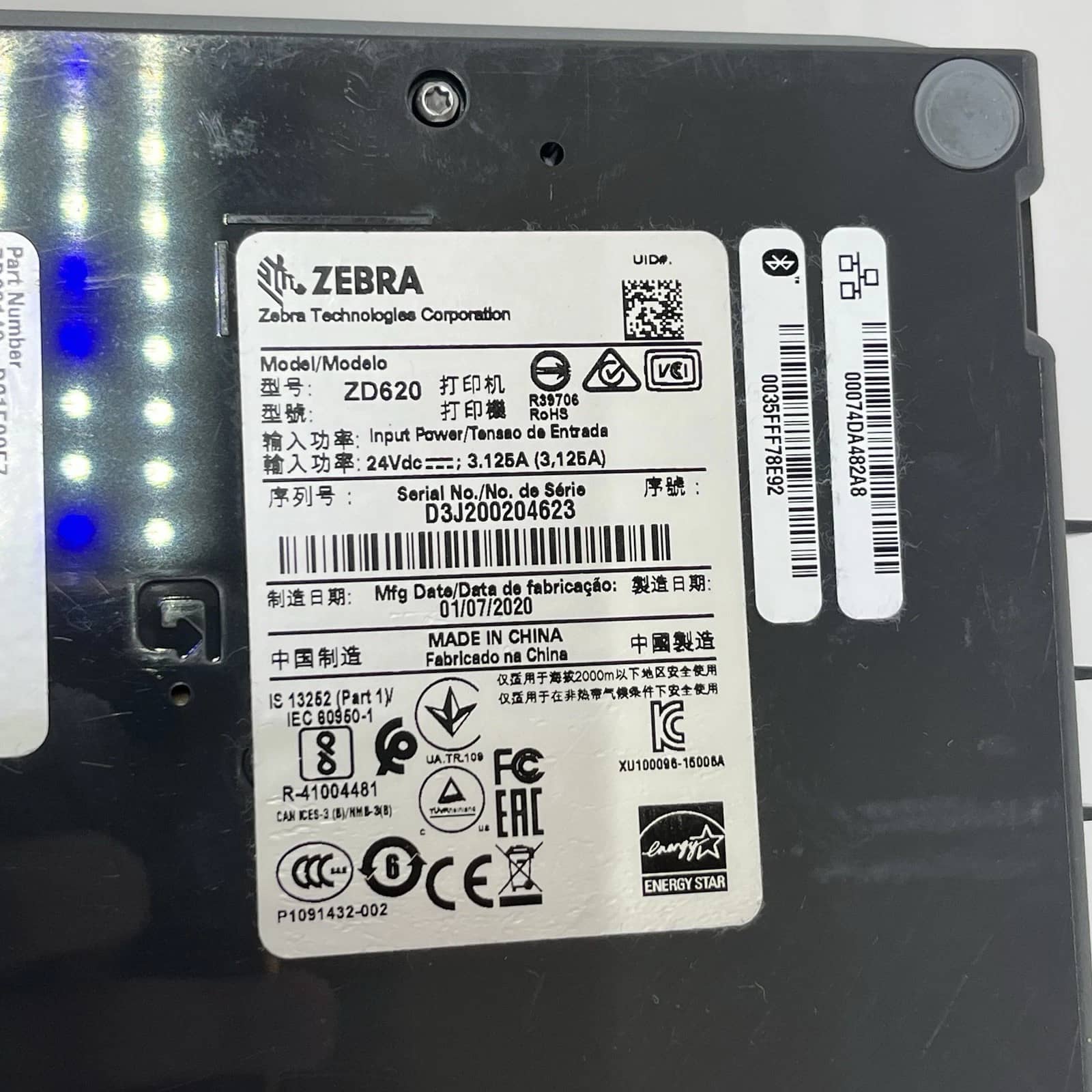 Zebra 2D62142 - D01F00EZ Printers For parts or not working