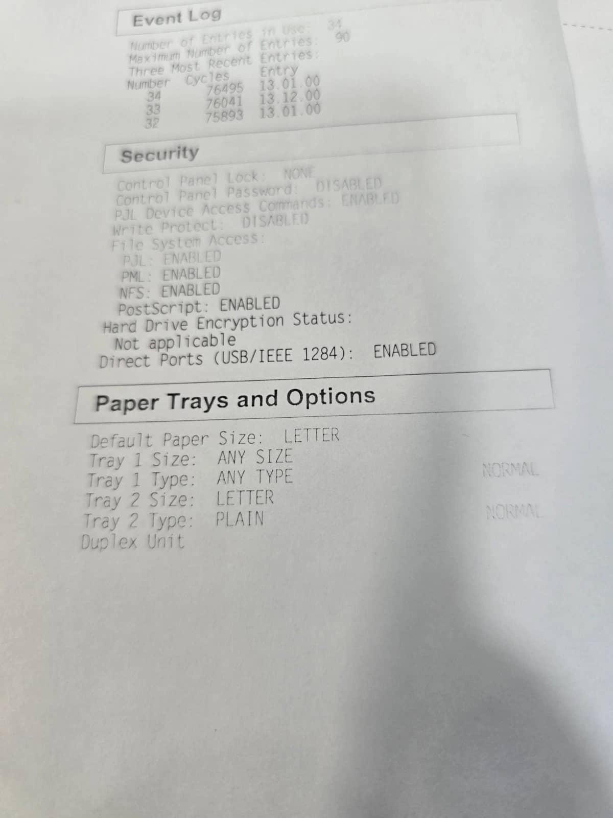 HP P3015dn, CE528A Printers Used - Good