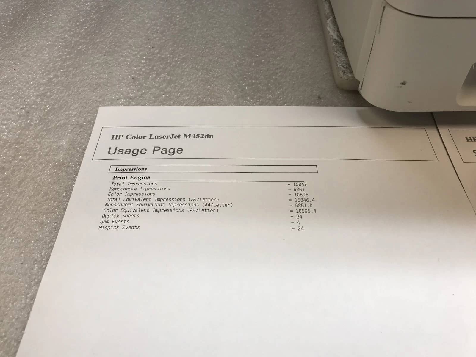 HP Color LaserJet Pro M452dn CF389A Printers Used - Good