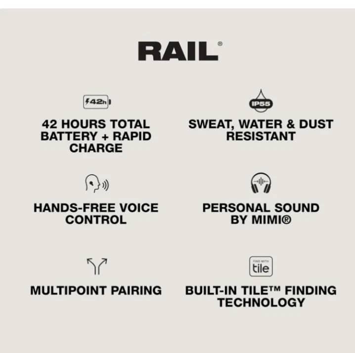 Skullcandy Rail Headphones & Earbuds Black New