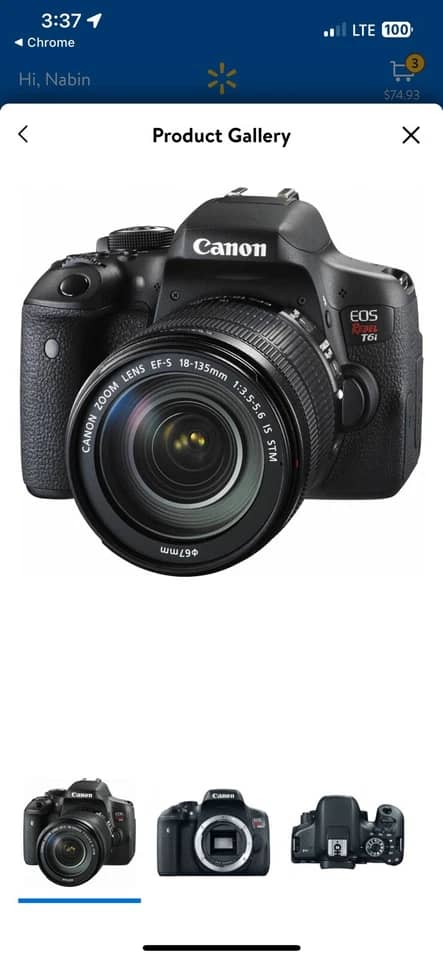 Canon T6I Digital Cameras Black New w/ 18-55mm Kit