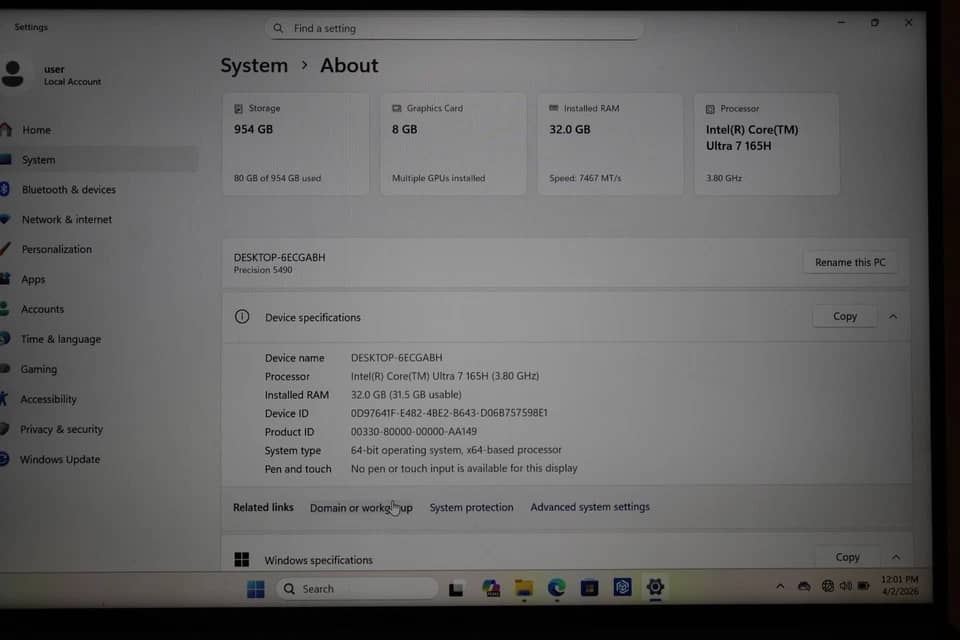Dell Precision 5490 Computers
