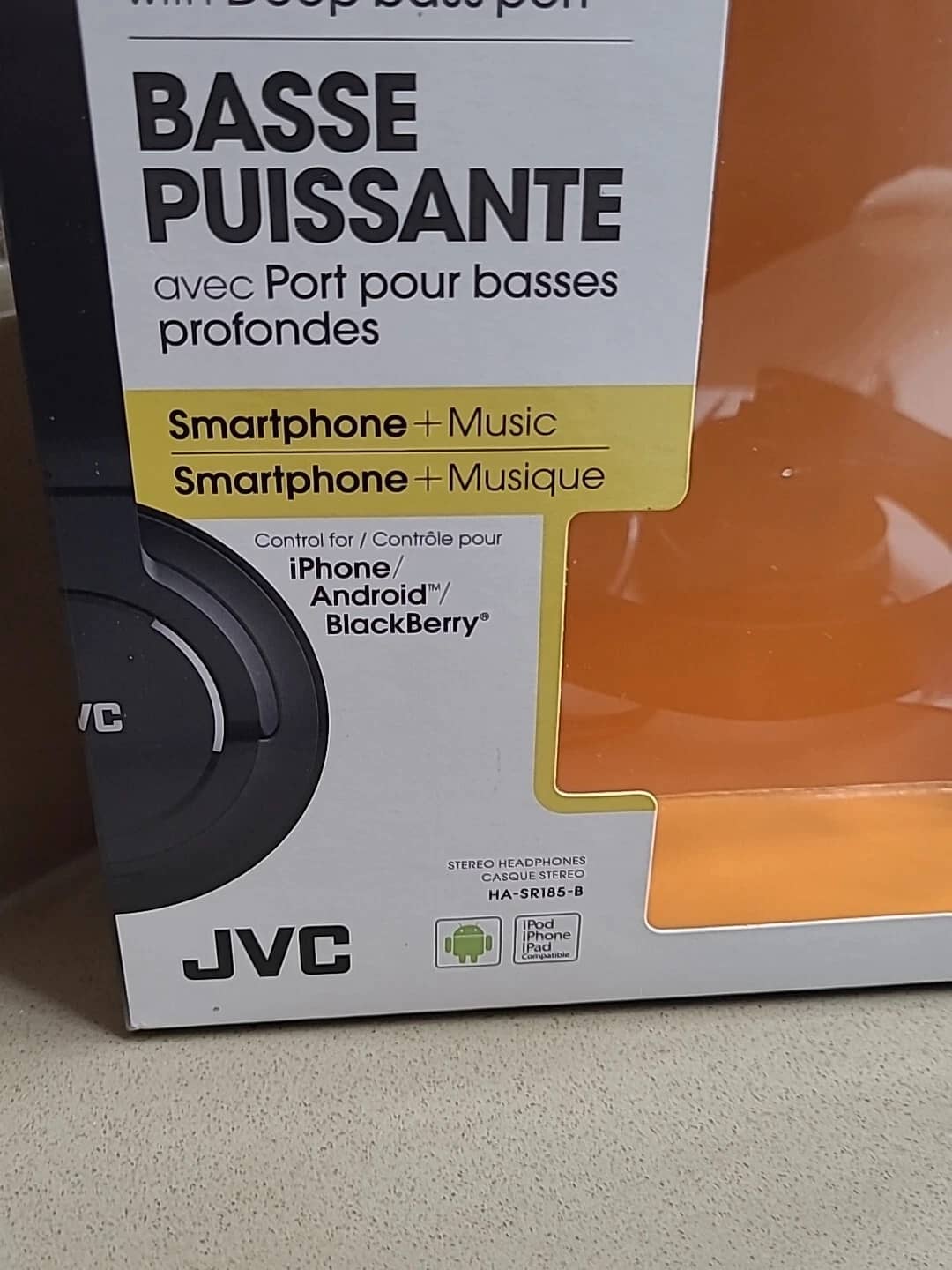 JVC HA-SR185 Headphones & Earbuds Black New
