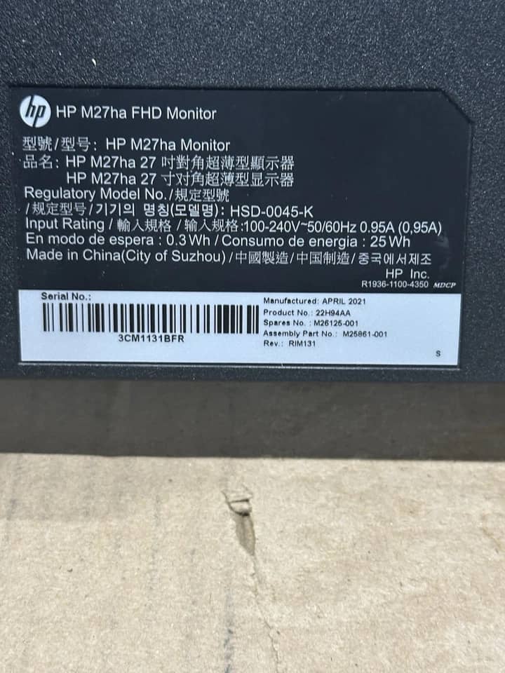 HP M27ha Monitors