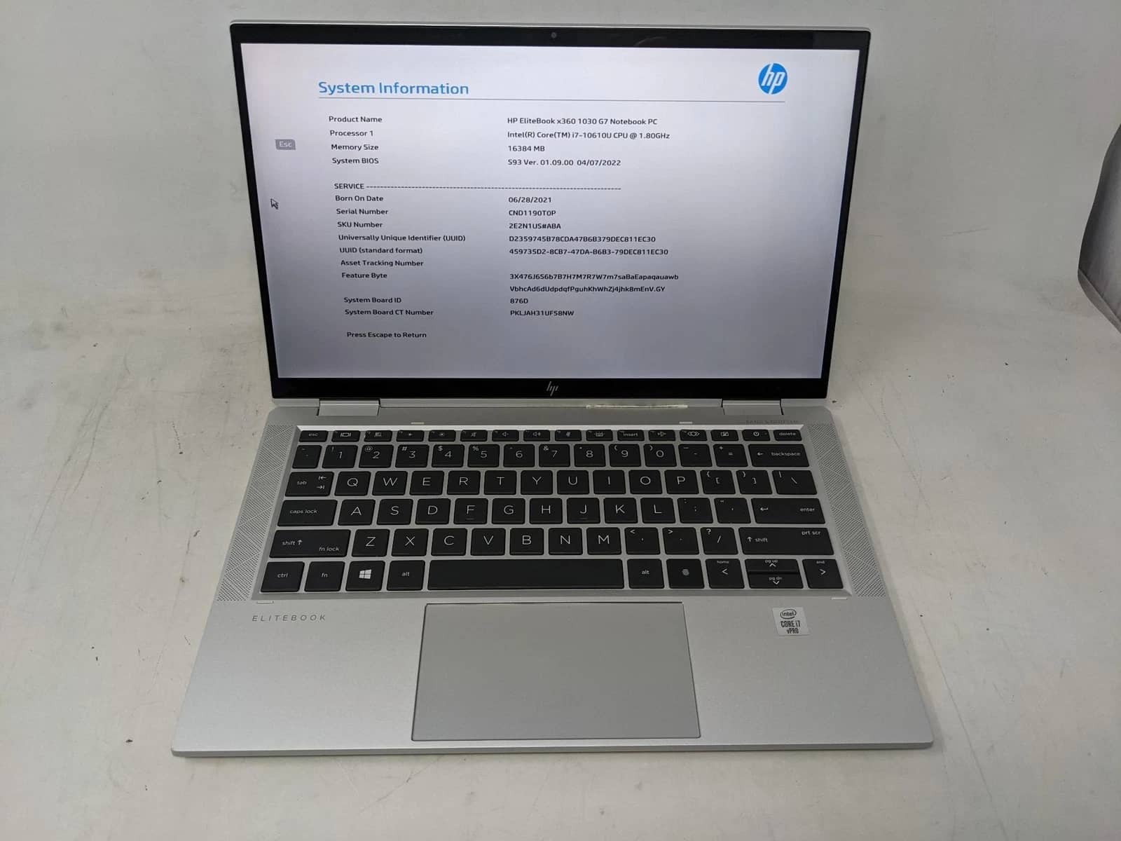 HP EliteBook x360 1030 G7 Computers 256GB 16GB Refurbished - Premium