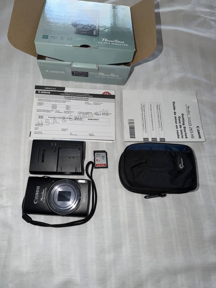 Canon PowerShot ELPH 340 HS Digital Cameras Silver New Body Only