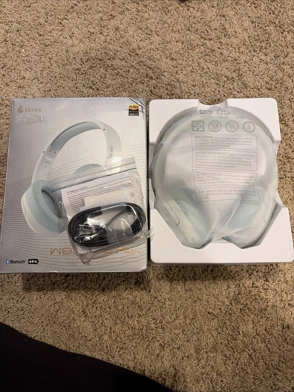 Edifier W820NB Plus Headphones & Earbuds Gray New