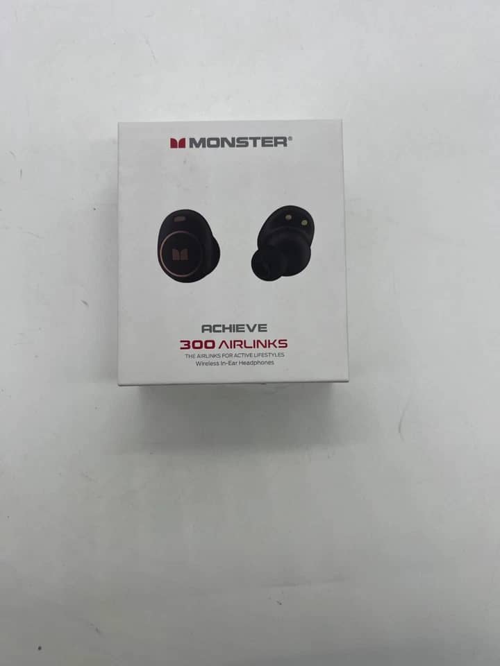 Monster Achieve 300 Headphones & Earbuds Black New