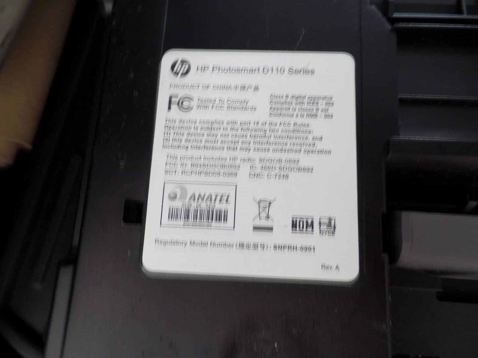 HP Photosmart D110 Printers Used - Good