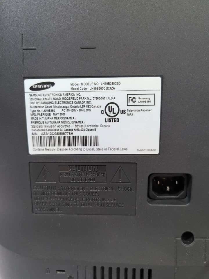 Samsung LN19B360C5D TVs