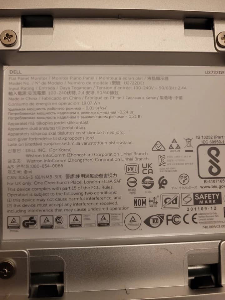 Dell U2722DE Monitors