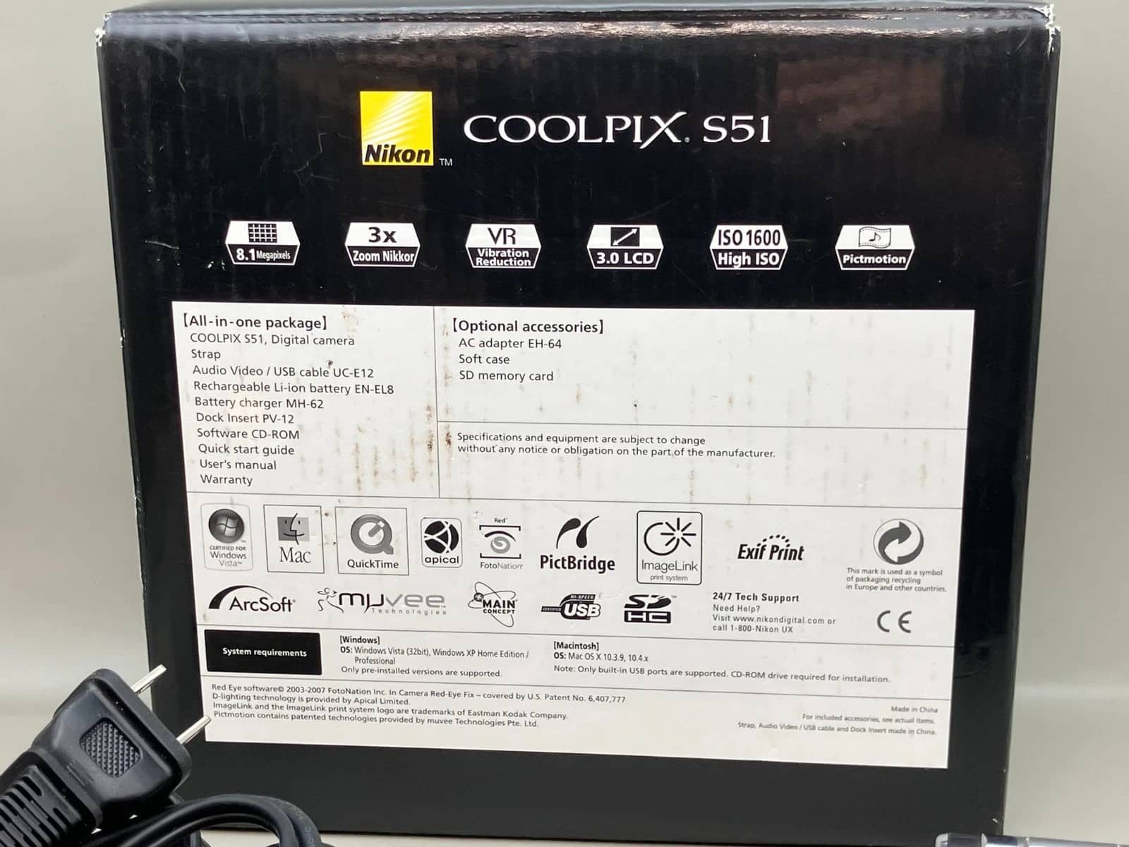 Nikon COOLPIX S51 Digital Cameras Black New Body Only
