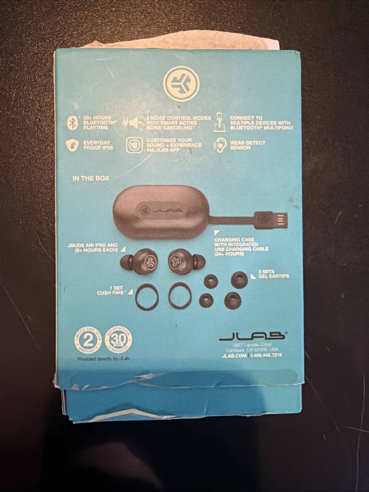 JLab JBuds Air ANC Gen 2 Headphones & Earbuds Gray Open-Box Excellent