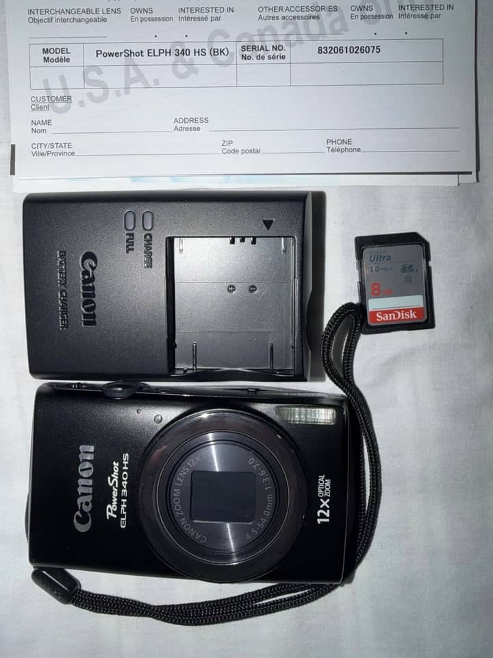 Canon PowerShot ELPH 340 HS Digital Cameras Silver New Body Only