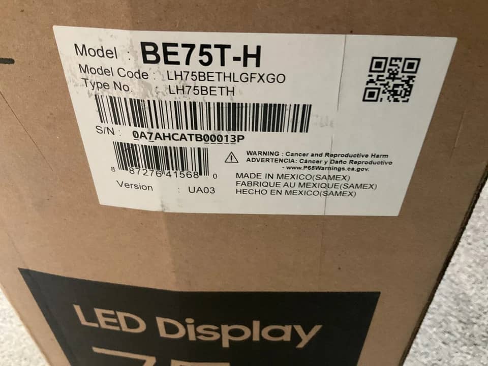 Samsung BE75T TVs