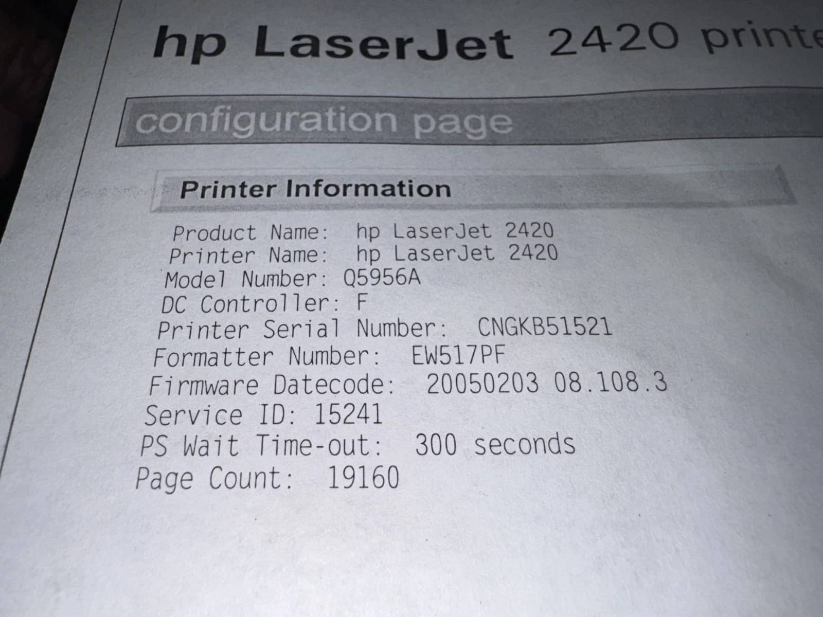 HP 2420 Printers Used - Good