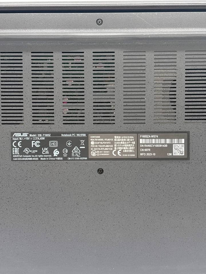 ASUS Vivobook F1605Z Computers