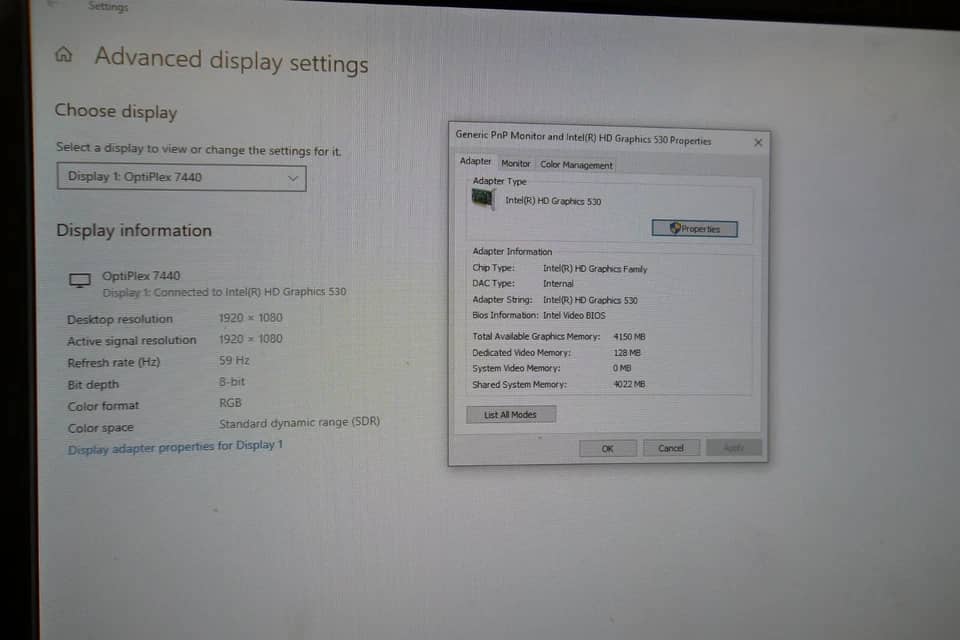 Intel Optiplex 7440 AIO Computers 500GB 16GB Used - Good