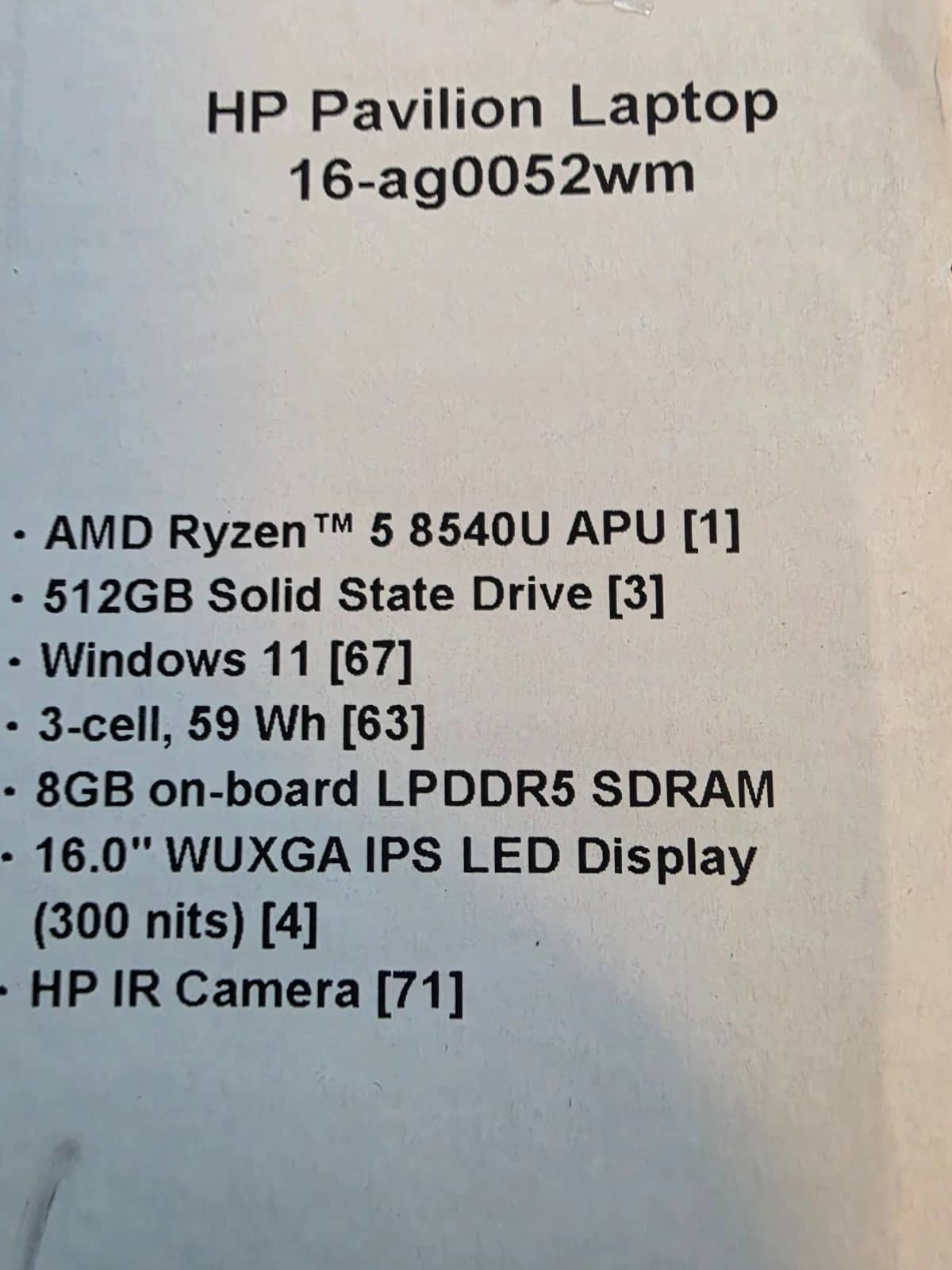 HP 16-ag Computers 512GB 8GB Open-Box Excellent