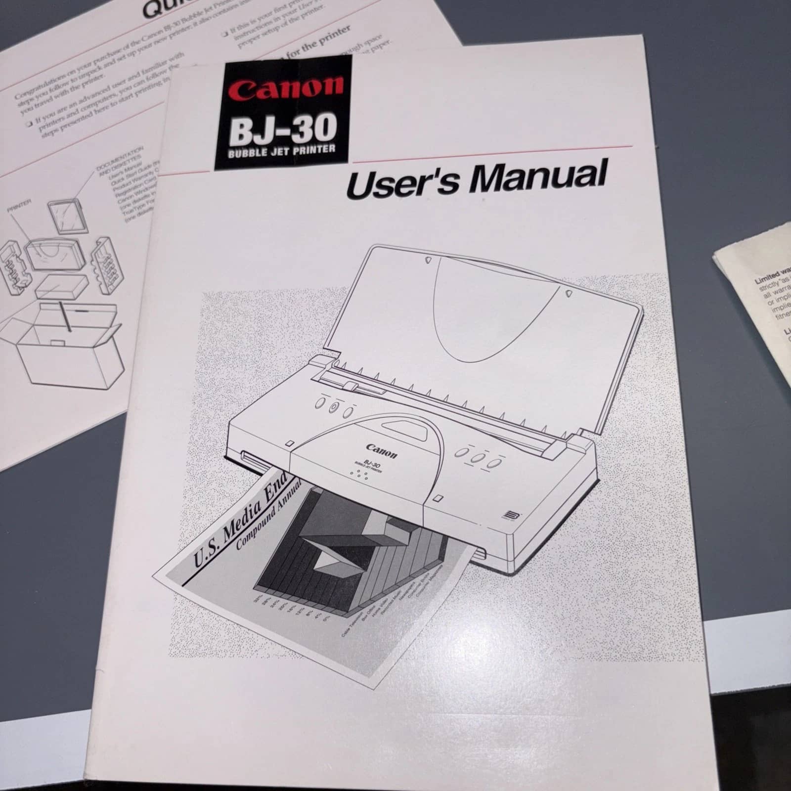 Canon BJ-30 Printers For parts or not working