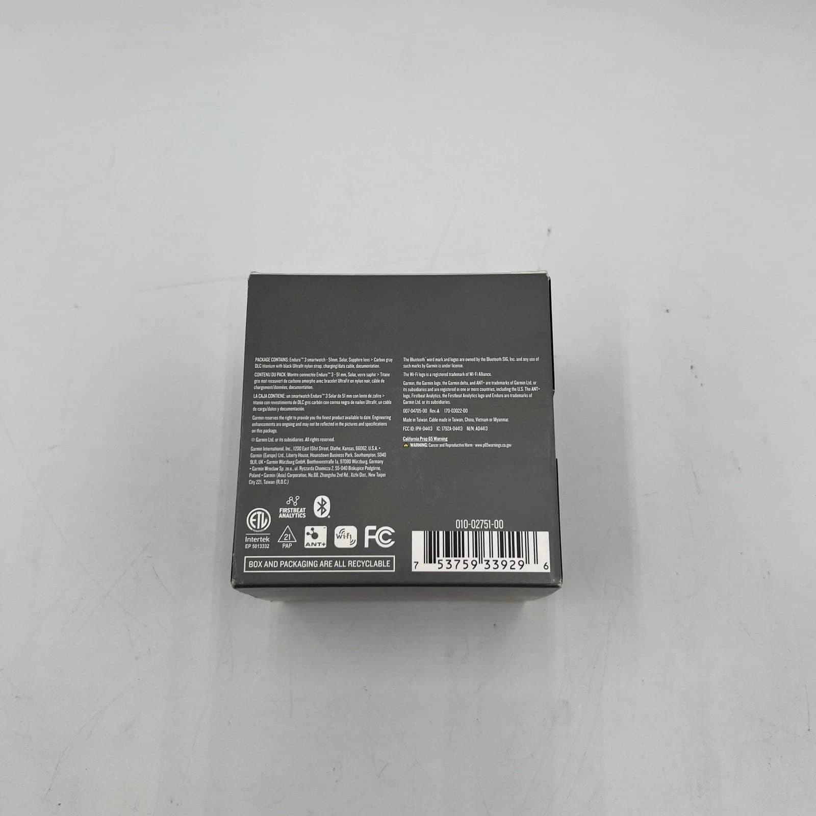 Garmin Garmin Enduro 3 Smartwatches Gray 51mm New