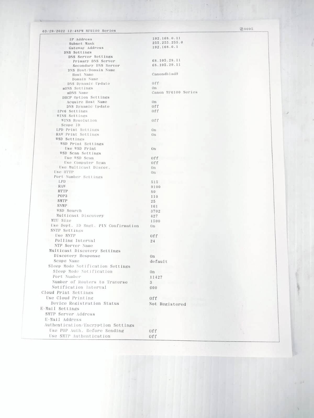 Canon Mf616dw Printers Used - Good