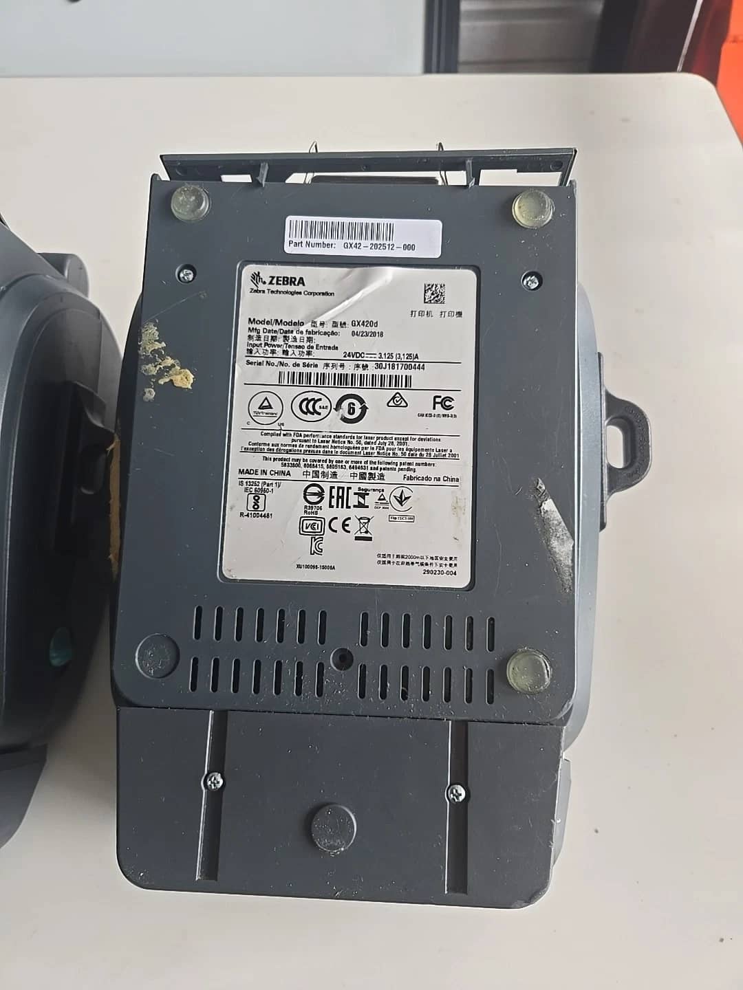 Zebra Gx420b Printers For parts or not working