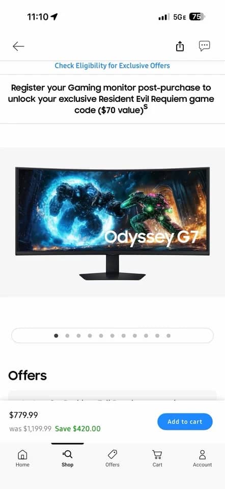 Samsung LS40FG75DE Monitors