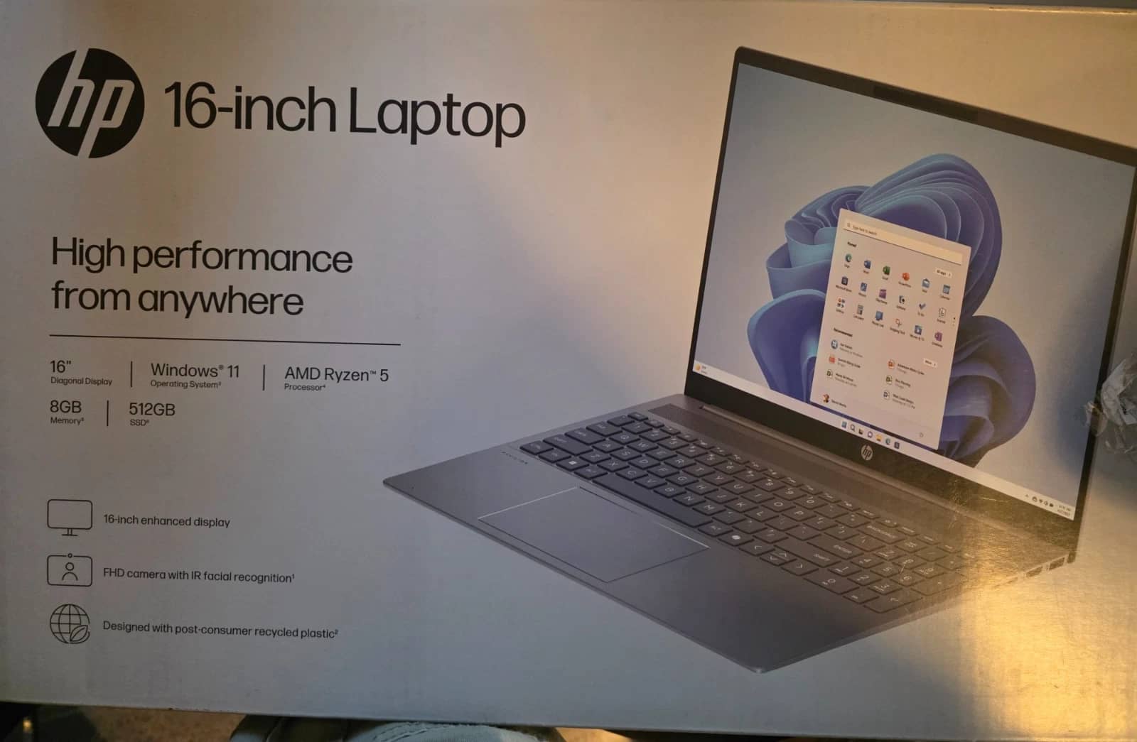 HP 16-ag Computers 512GB 8GB Open-Box Excellent